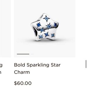 Pandora sparkling star charm new